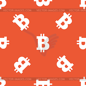 Orange bitcoin pattern - vector EPS clipart