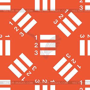 Orange numbered list pattern - vector clipart