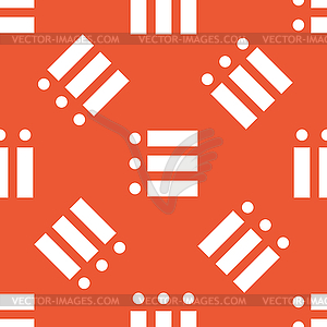 Orange dotted list pattern - vector EPS clipart