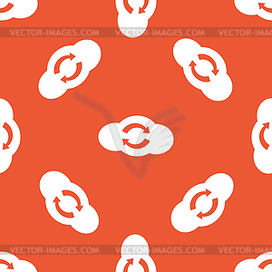 Orange cloud exchange pattern - vector image