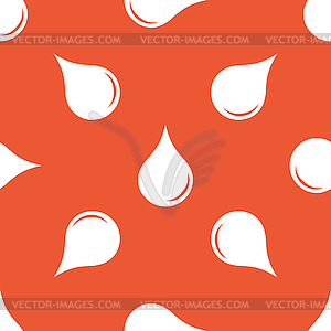 Orange water drop pattern - vector clipart