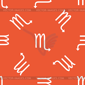 Orange Scorpio pattern - stock vector clipart