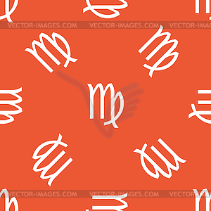 Orange Virgo pattern - vector image