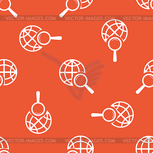 Orange global search pattern - vector image