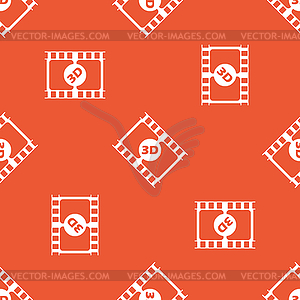 Оранжевый 3D модель фильм - клипарт в формате EPS