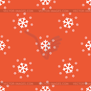 Orange snow pattern - stock vector clipart