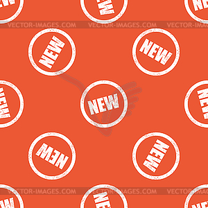 Orange NEW sign pattern - vector clip art
