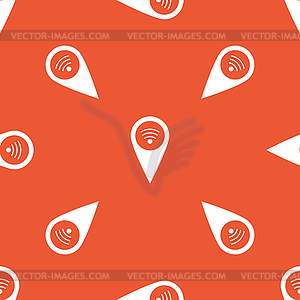 Orange Wi-Fi marker pattern - vector clipart