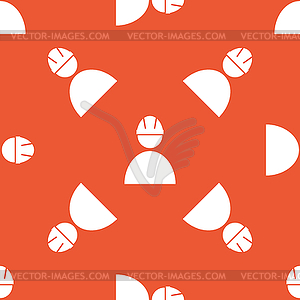 Orange builder pattern - vector clip art