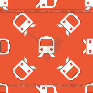 Orange train pattern - color vector clipart