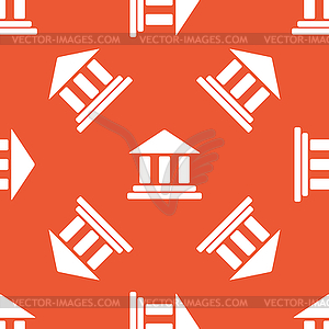 Orange museum pattern - vector clipart