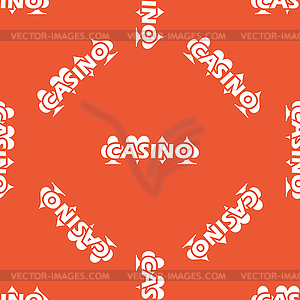 Orange casino pattern - vector image