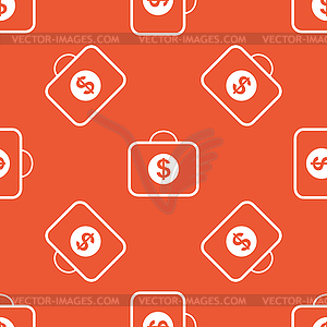 Оранжевый доллар мешок шаблон - изображение в формате EPS