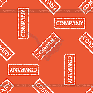 Orange COMPANY stamp pattern - vector clip art