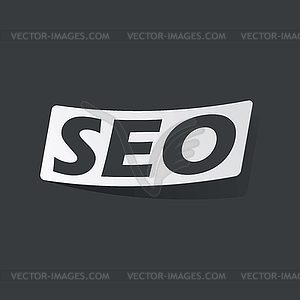 Monochrome SEO sticker - vector clipart