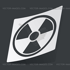 Monochrome hazard sticker - vector clipart