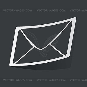 Monochrome letter sticker - vector clipart / vector image