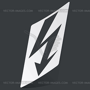 Monochrome voltage sticker - vector clipart