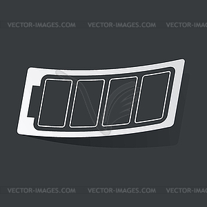 Монохромный полный стикер батареи - иллюстрация в векторном формате