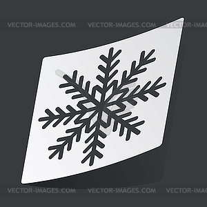 Монохромный зима стикер - векторное изображение клипарта