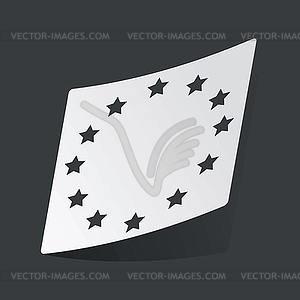 Monochrome European Union sticker - vector clipart