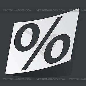 Монохромный процентов наклейки - векторный рисунок