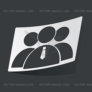 Monochrome user group sticker - vector clipart