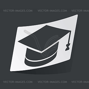 Monochrome graduation sticker - vector clip art