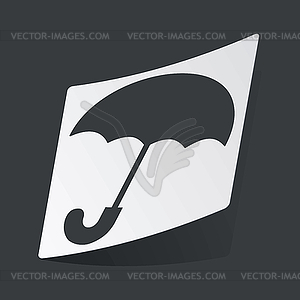 Monochrome umbrella sticker - vector clipart