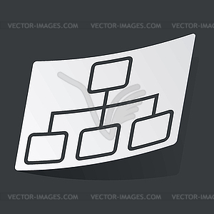 Monochrome scheme sticker - vector clip art