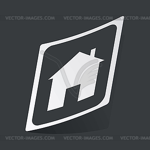 Monochrome house plate sticker - vector clip art
