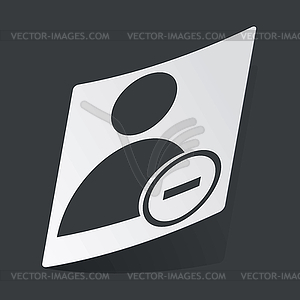 Monochrome remove user sticker - vector clipart