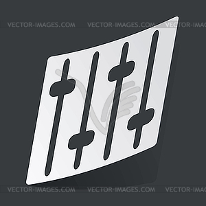 Monochrome faders sticker - vector clip art