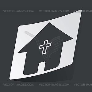 Монохромный христианской стикер дома - изображение в формате EPS