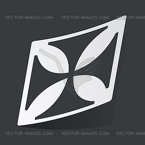 Monochrome maltese cross sticker - vector image