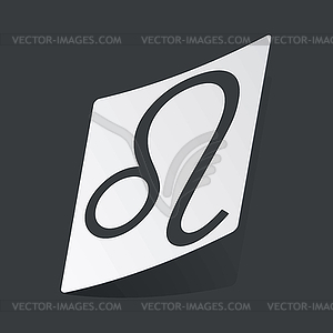 Monochrome Leo sticker - vector image