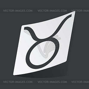 Monochrome Taurus sticker - vector clipart