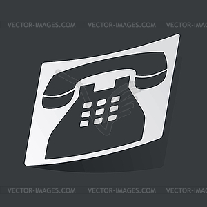 Monochrome phone sticker - vector image