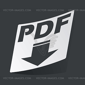 Монохромный Скачать PDF стикер - клипарт в векторном формате