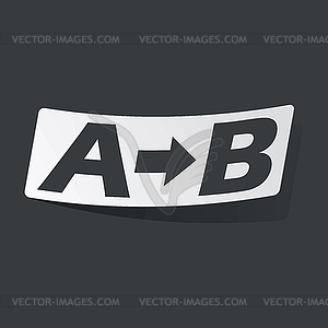 Monochrome to B sticker - vector clip art