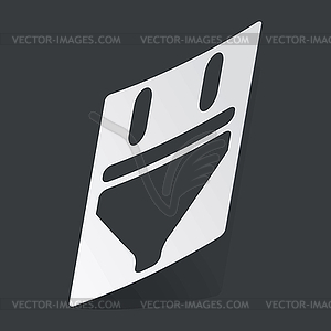 Monochrome plug sticker - vector clipart