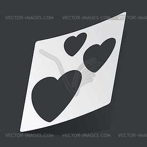 Monochrome love sticker - vector clipart / vector image