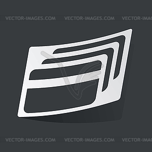 Monochrome credit card sticker - vector image