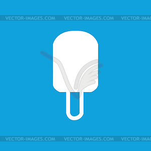 Simple eskimo blue icon - vector clip art