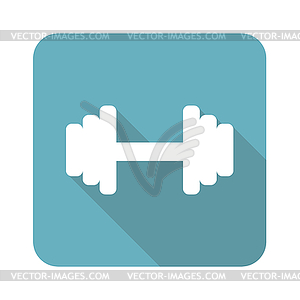 Square barbell icon - vector clipart