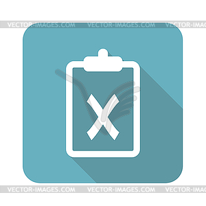 Square clipboard NO icon - vector clip art