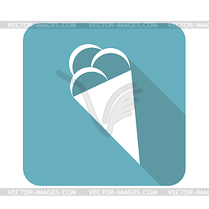 Square ice cream icon - vector clip art