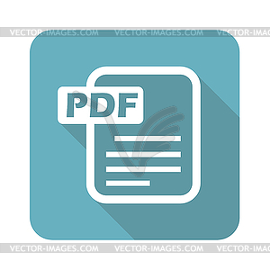 Square PDF file icon - vector image