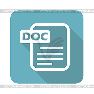 Square DOC file icon - vector clipart