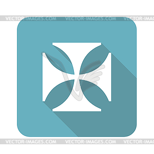 Square maltese cross icon - vector clipart